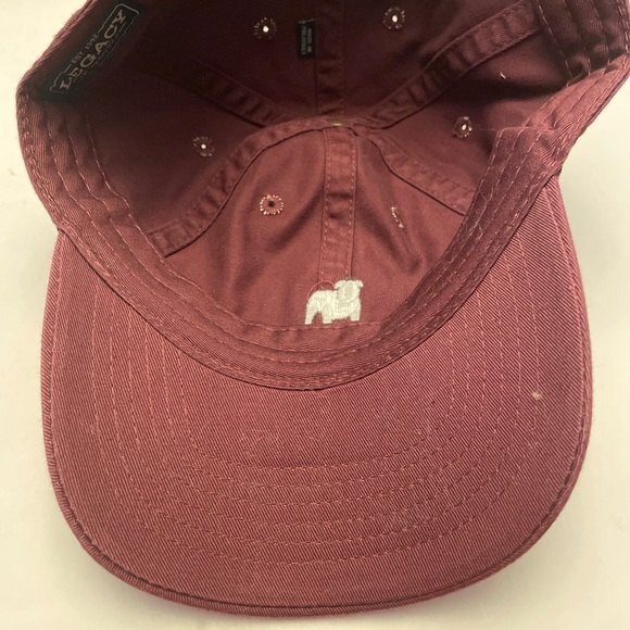 Legacy Brand Maroon Cap White Dog Logo Twill Cap/Hat - Picture 8 of 8